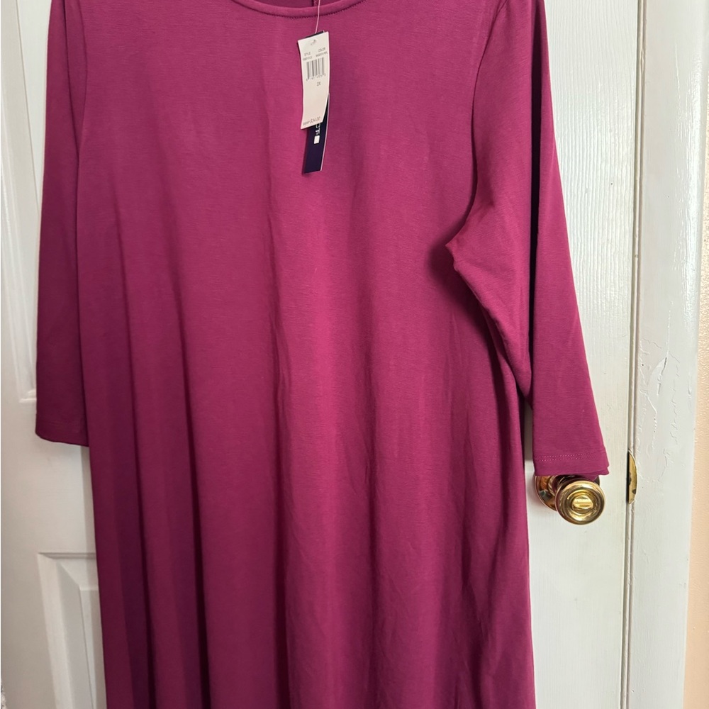 Architect Fuchsia Long Sleeve Dress